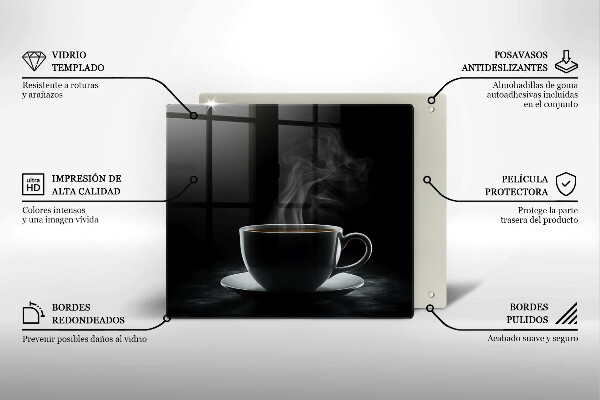 Protection plaque induction Tasse de café chaude