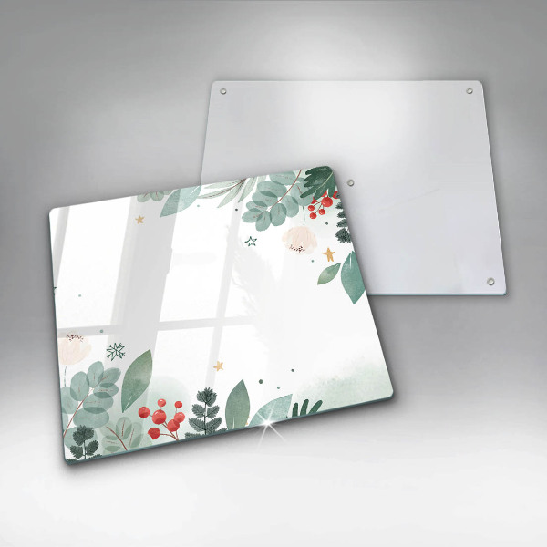 Cache plaque de cuisson Feuilles d'aquarelle