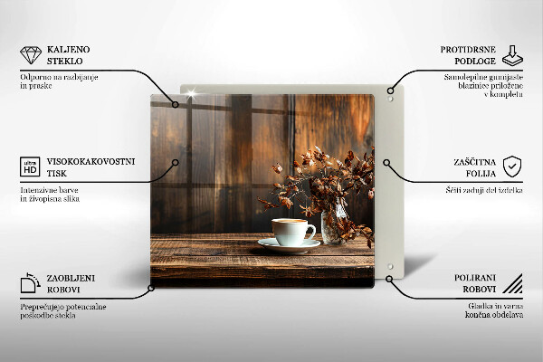 Protection plaque induction Tasse à café et bois