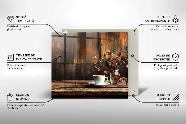 Protection plaque induction Tasse à café et bois