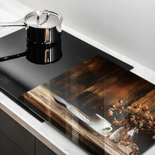 Protection plaque induction Tasse à café et bois