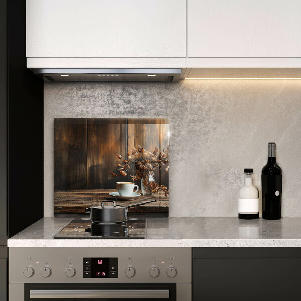 Protection plaque induction Tasse à café et bois