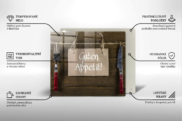 Cache plaque de cuisson Inscription Guten Apetit sur les tableaux