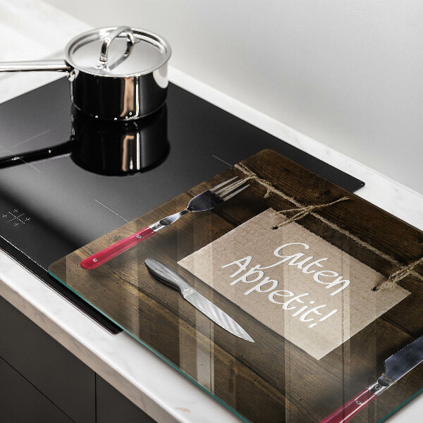 Cache plaque de cuisson Inscription Guten Apetit sur les tableaux