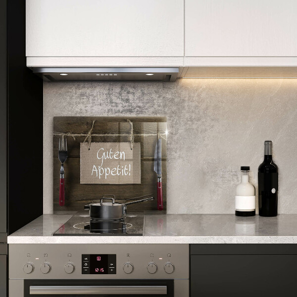 Cache plaque de cuisson Inscription Guten Apetit sur les tableaux