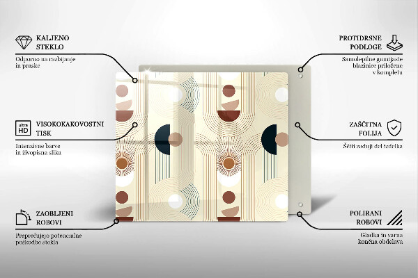 Cache plaque de cuisson Formes géométriques bohèmes