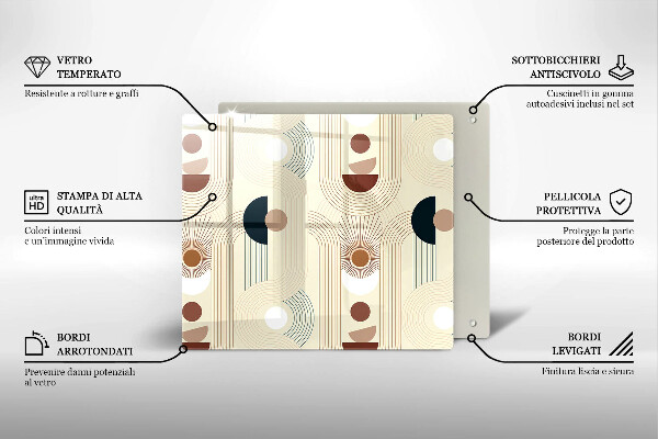 Cache plaque de cuisson Formes géométriques bohèmes