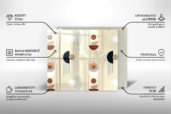 Cache plaque de cuisson Formes géométriques bohèmes