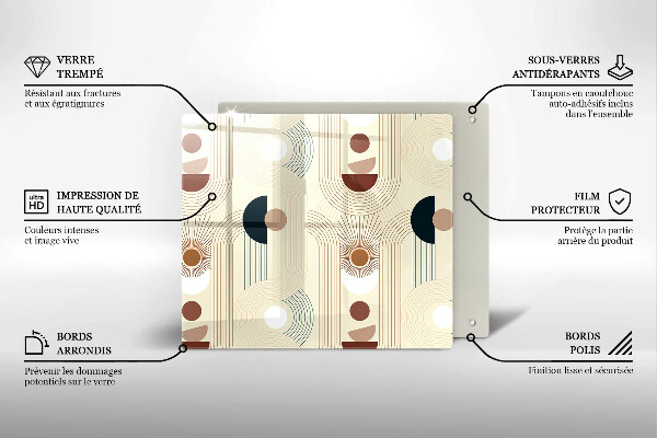 Cache plaque de cuisson Formes géométriques bohèmes