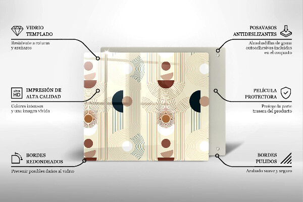 Cache plaque de cuisson Formes géométriques bohèmes