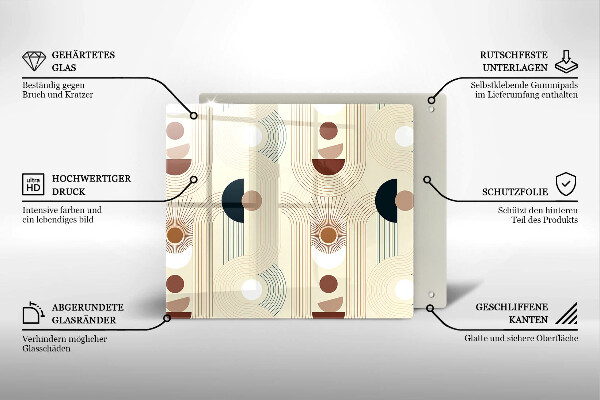 Cache plaque de cuisson Formes géométriques bohèmes