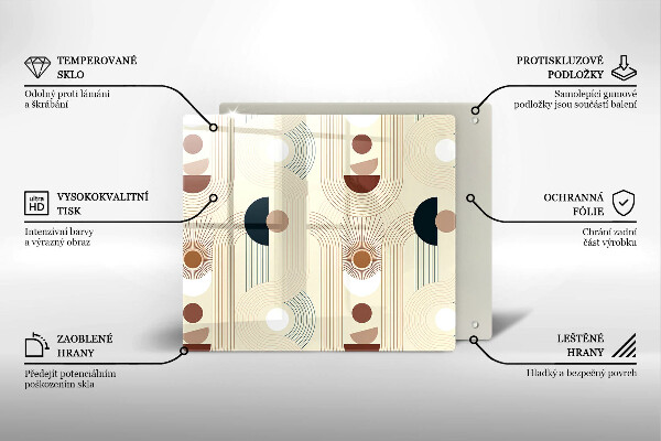 Cache plaque de cuisson Formes géométriques bohèmes