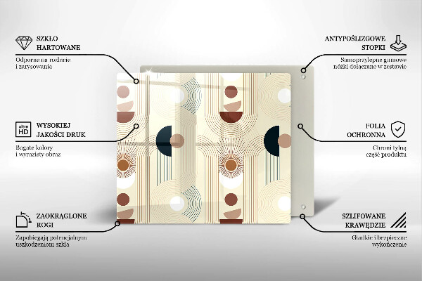 Cache plaque de cuisson Formes géométriques bohèmes