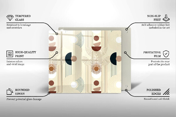 Cache plaque de cuisson Formes géométriques bohèmes