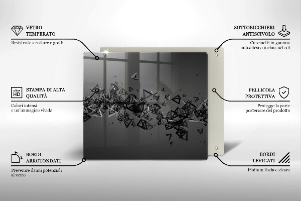 Cache plaque de cuisson Formes 3D abstraites
