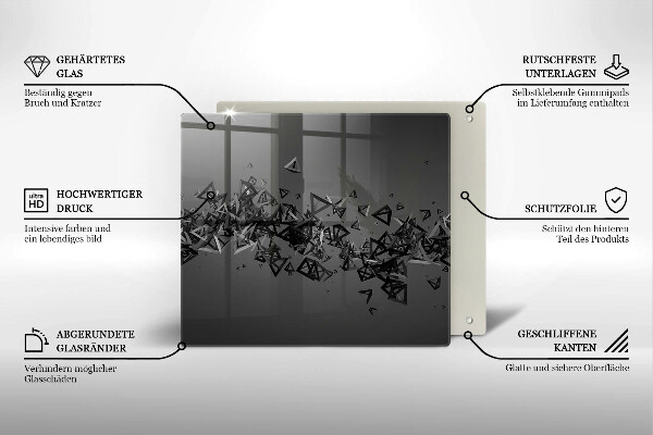 Cache plaque de cuisson Formes 3D abstraites