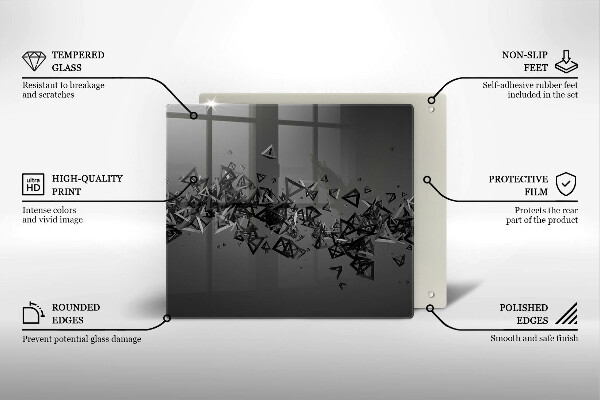 Cache plaque de cuisson Formes 3D abstraites