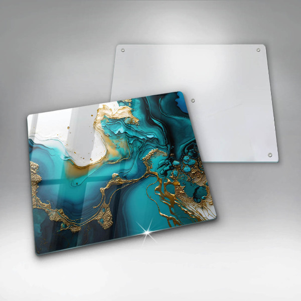 Protection plaque induction Abstraction turquoise