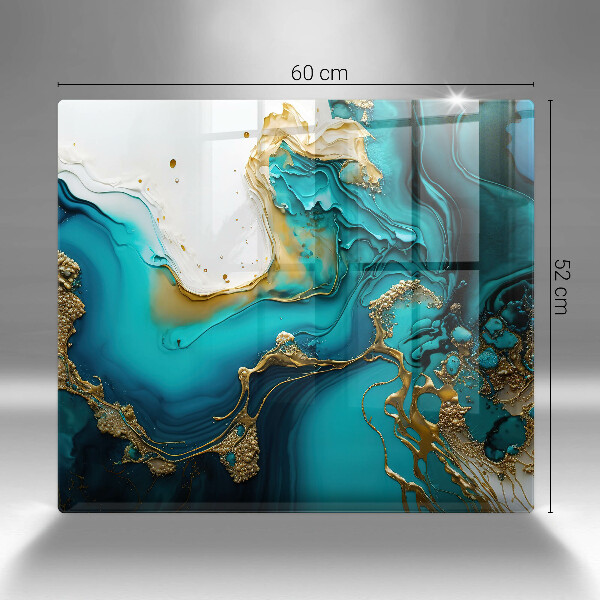 Protection plaque induction Abstraction turquoise