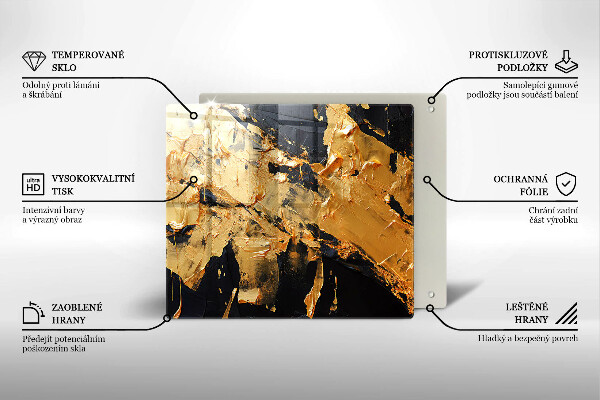 Protection plaque induction Texture de peinture élégante