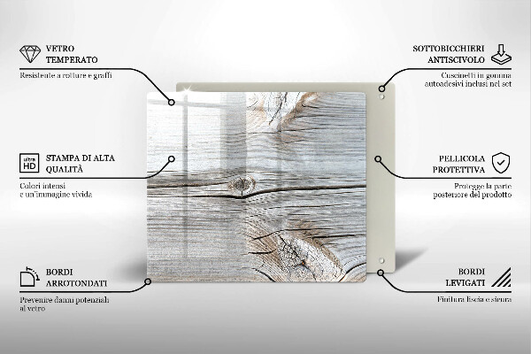 Protection plaque induction Structure en bois clair