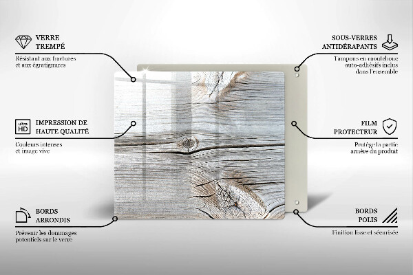 Protection plaque induction Structure en bois clair