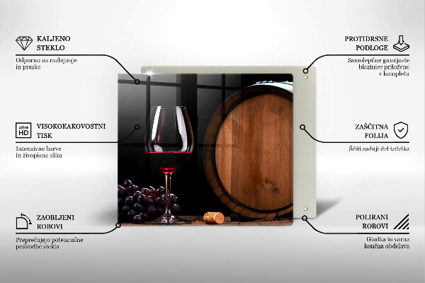 Protection plaque induction Verre à vin en tonneau