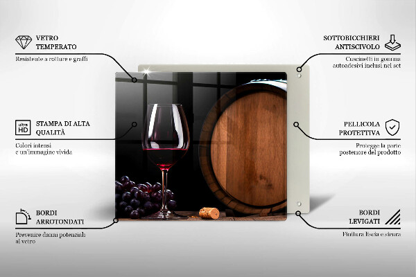Protection plaque induction Verre à vin en tonneau