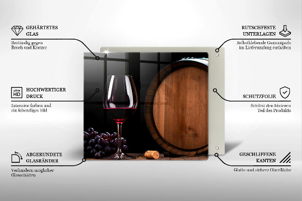 Protection plaque induction Verre à vin en tonneau