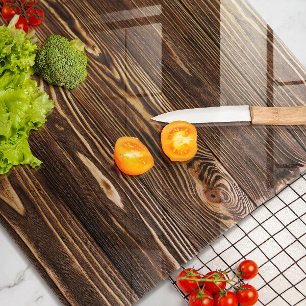 Protection plaque induction Texture du bois