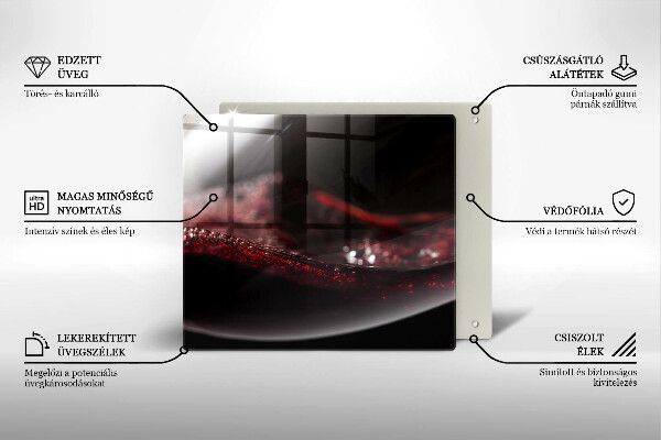 Protection plaque induction Vin rouge dans un verre