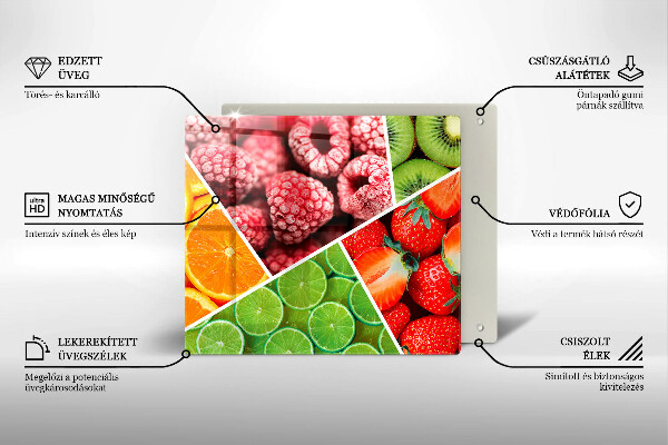 Protection plaque induction Fruits colorés