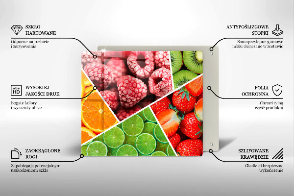 Protection plaque induction Fruits colorés