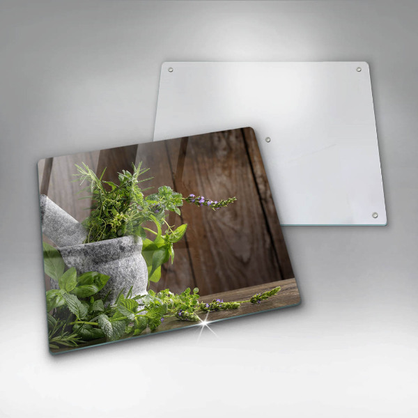 Protection plaque induction Herbes vertes