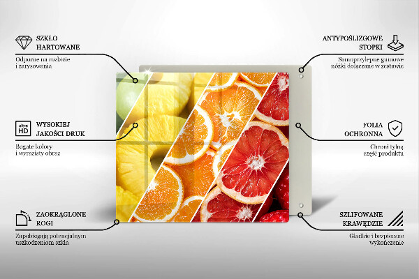 Protection plaque induction Fruits colorés