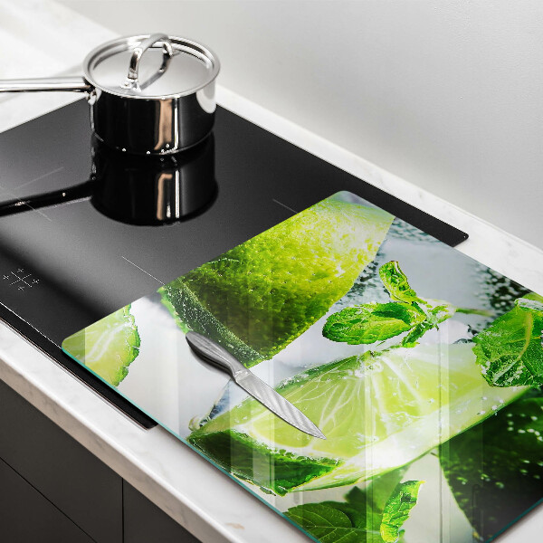 Protection plaque induction Eau avec du citron vert et de la glace