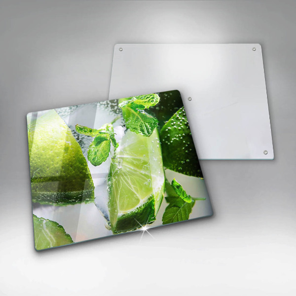 Protection plaque induction Eau avec du citron vert et de la glace