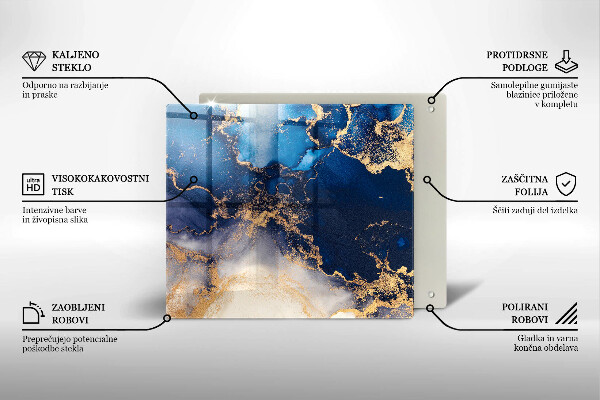 Protection plaque induction Abstraction de marbre