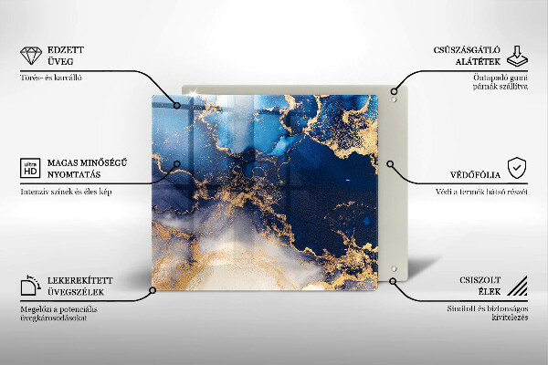 Protection plaque induction Abstraction de marbre