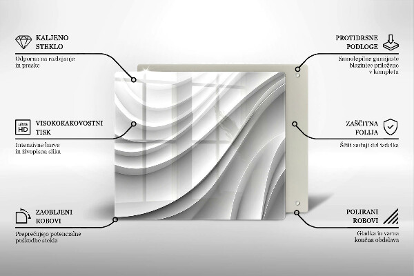 Protection plaque induction Lignes géométriques