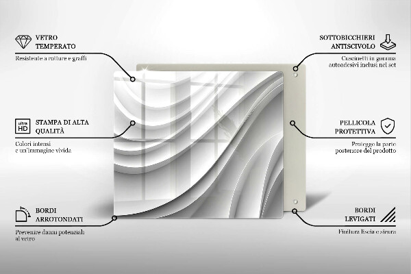 Protection plaque induction Lignes géométriques