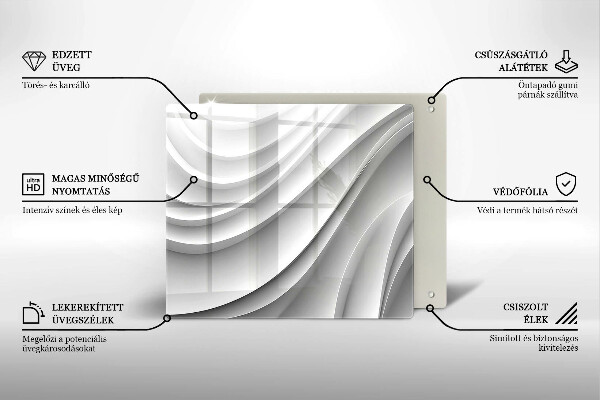 Protection plaque induction Lignes géométriques