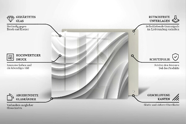 Protection plaque induction Lignes géométriques
