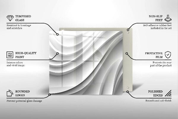 Protection plaque induction Lignes géométriques