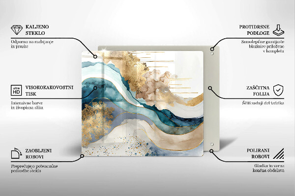 Protection plaque induction Marbre coloré