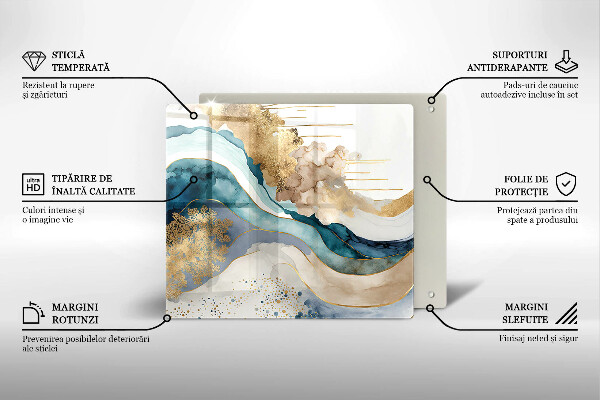 Protection plaque induction Marbre coloré