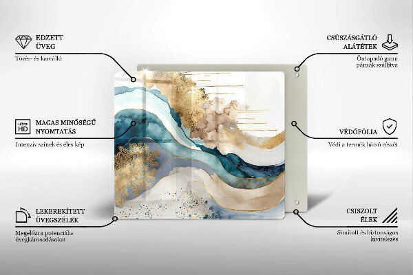 Protection plaque induction Marbre coloré