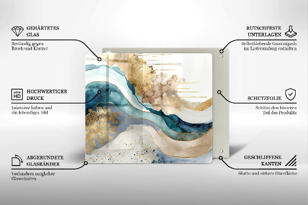 Protection plaque induction Marbre coloré