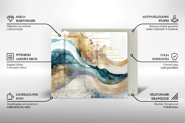 Protection plaque induction Marbre coloré