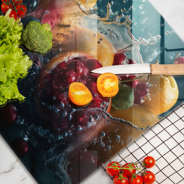 Protection plaque induction Fruits dans l'eau